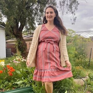 Blushy Beauty dress • pink striped day dress